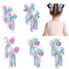 Sweet Hair Clips For Girl Bow Barrette Cute Tassel Ribbon Curly Ponytail Hairpins Accessories