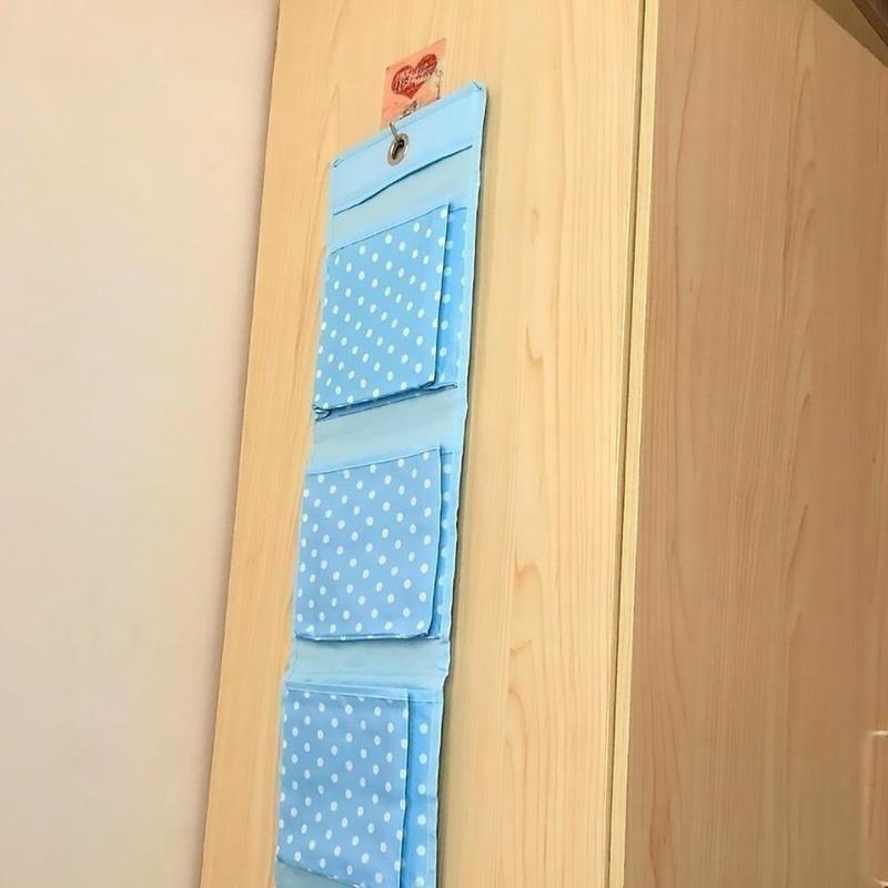 3 Grids Wall Hanging Storage Bag Organizer Toys Container Decor Pocket Pouch