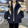Men's Spring and Autumn New Loose Heavy Fatty Plus Fatty Plus Hooded Casual Jacket