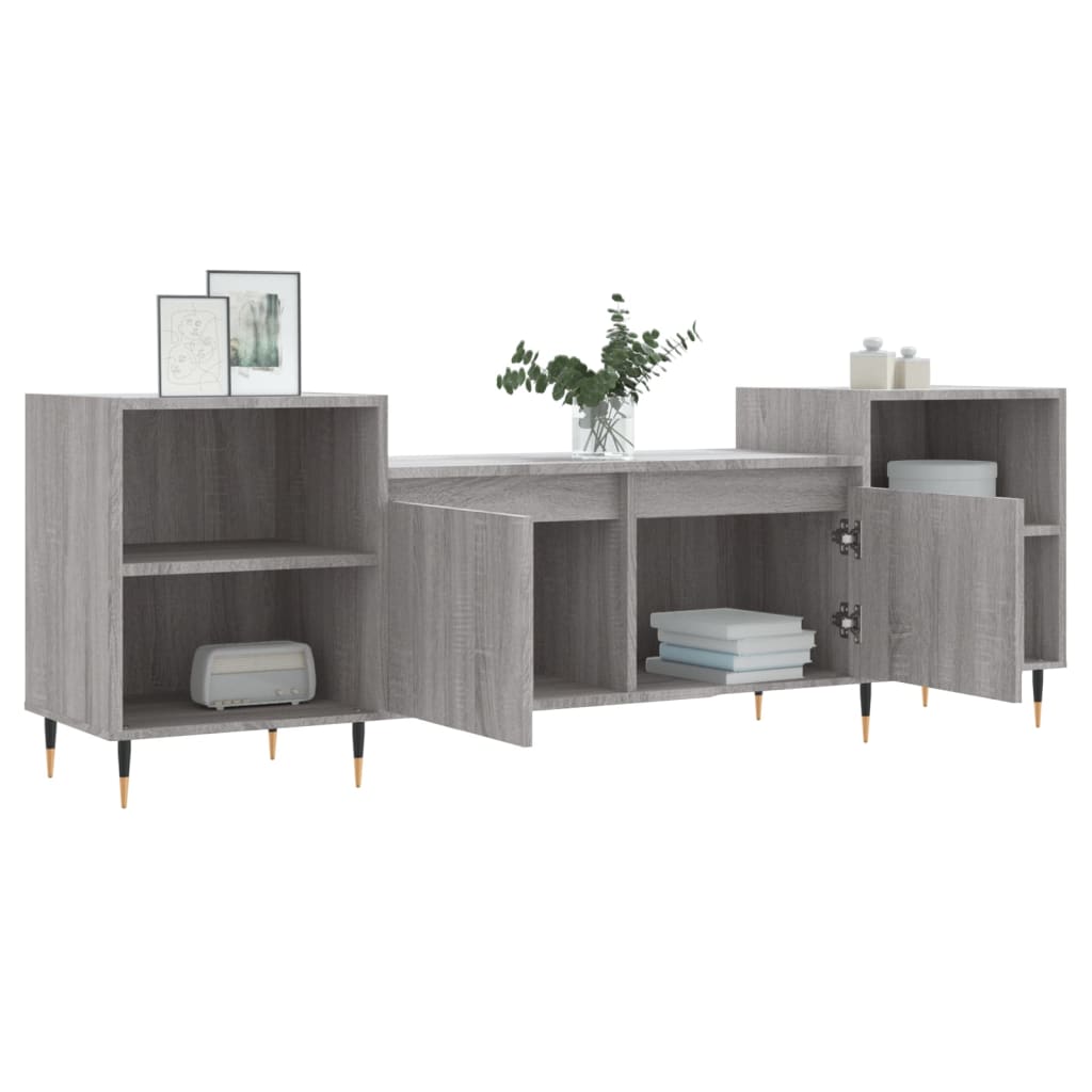 TV Cabinet Gray Sonoma 160x35x55 cm Particleboard