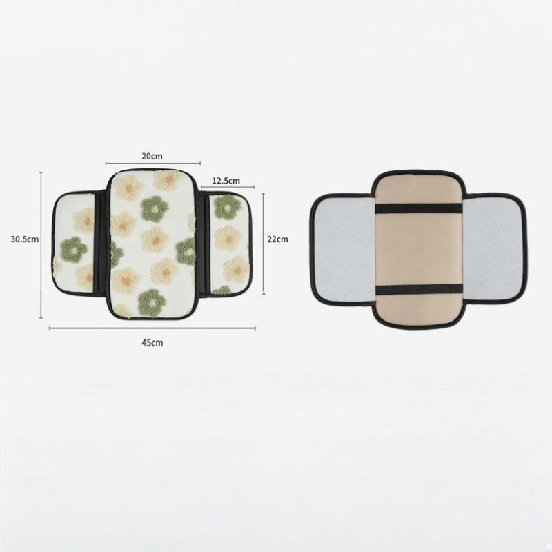 1Pcs Automobile Interior Decoration Cute Car Armrest Box Plush Cover Cushion Warm Center Console Arm Cover Pads