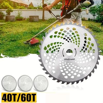 1pc 40/60 Teeth Weed Trimmer Blade Head Blade Wood Mower Disc for Lawn Mower for Brush Cutter Trimmer Garden Weed Mower Parts