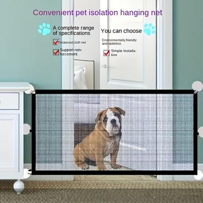 Yousheng Dog Gate Pet Screen Mesh Gate Baby Puppy Indoor Safety Fence Guard with Hooks for House Stairs And Doorways