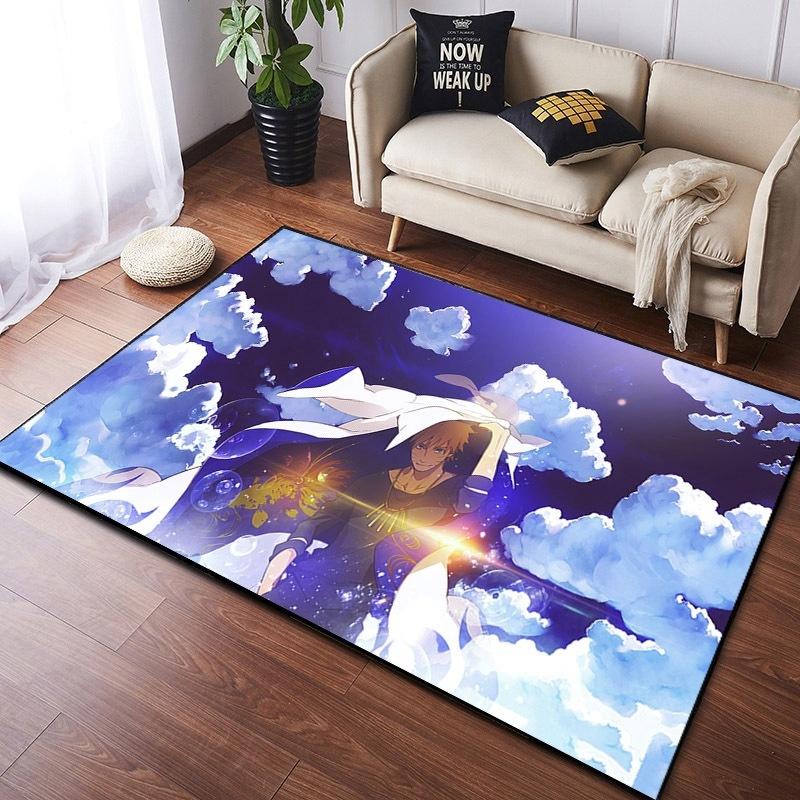  Naruto Anime Carpet Cloud Akatsuki Anime Rug for Boy's Gaming Room Decor Non Slip Style E-sports Swivel Chair Floor Mat