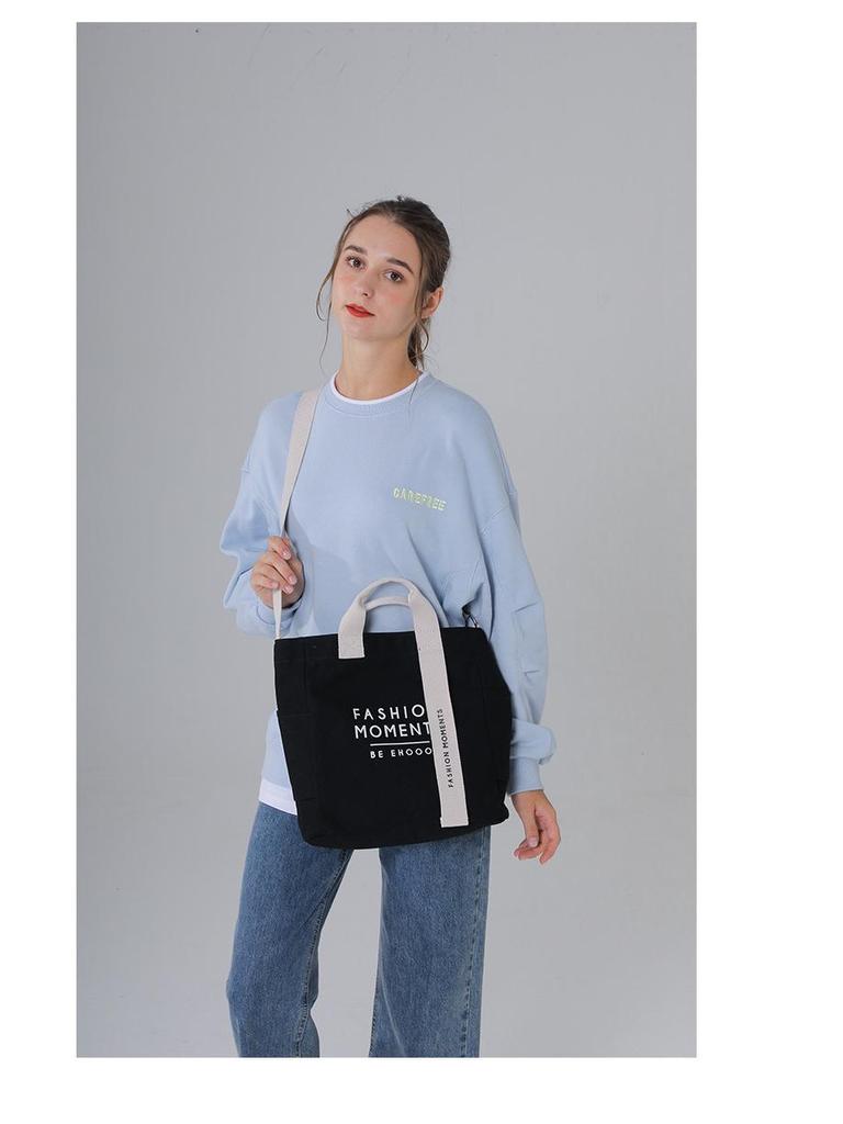 Korean Canvas Messenger Bag for Women - Large Capacity 2025 College Backpack