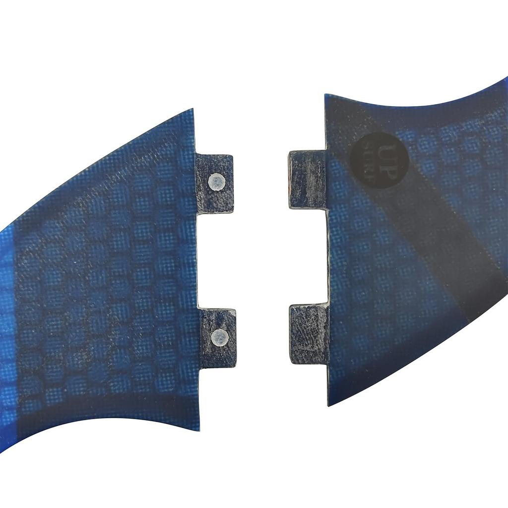 UP SURF Double Tabs Surfboard Fins, Medium G5 Size, FCS, Set of 3, G5 Surfboard Fins (Blue G5)