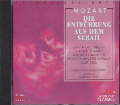 CD WOLFGANG AMADEUS MOZART, RADIO-SINF - Die Entf?hrung Aus Dem Serail (High 14117 Laserlight Clas 1993 Germany Classical Used