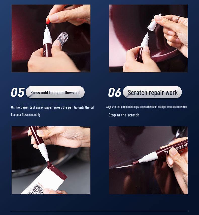 Toyota Camry Touch-up Paint Pen: Platinum Pearl White, Crystal Black, Opal Silver, Matte Gray Scratch Repair.