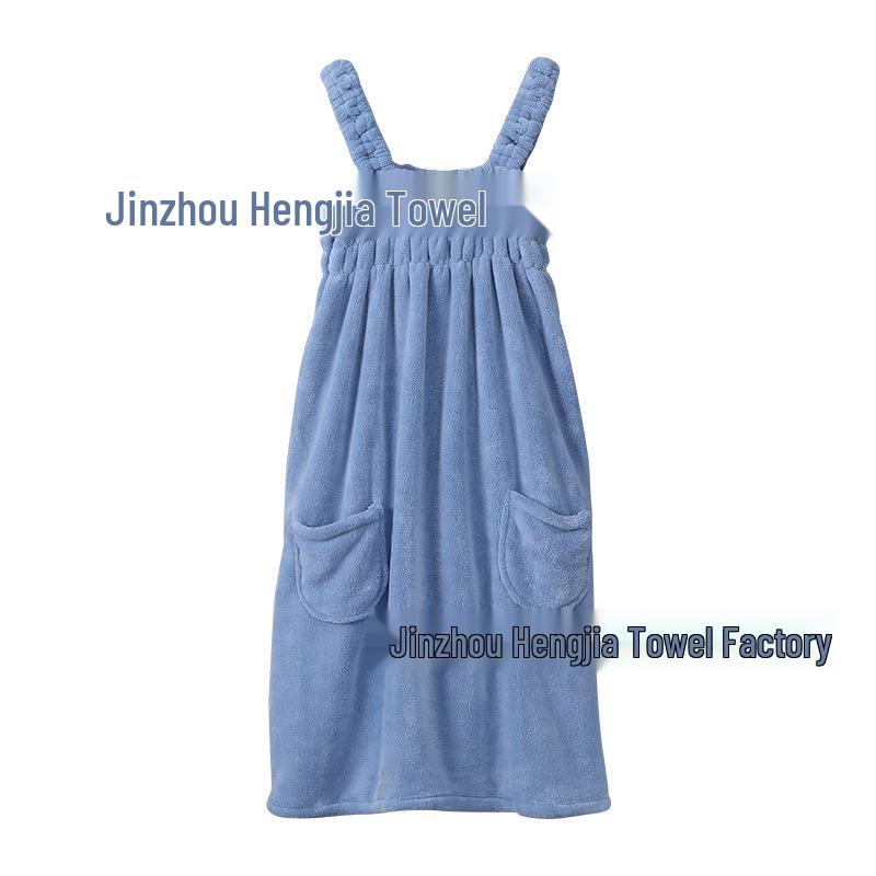 Women's Wrapable Cotton Bath Towel - Quick-Drying, Absorbent, Wearable Skirt with Pocket (2024 Summer Edition)