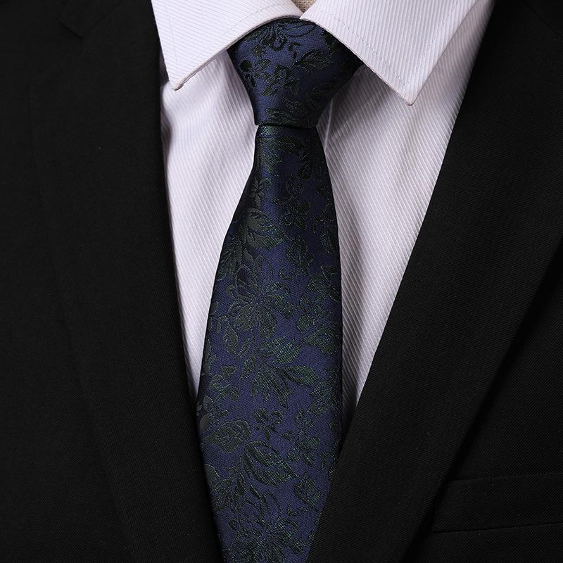 Fashion Versatile Casual Men And Women Retro Hong Kong Style Business Dress Groom Wedding Korean Version 8Cm Hand-Patterned Tie