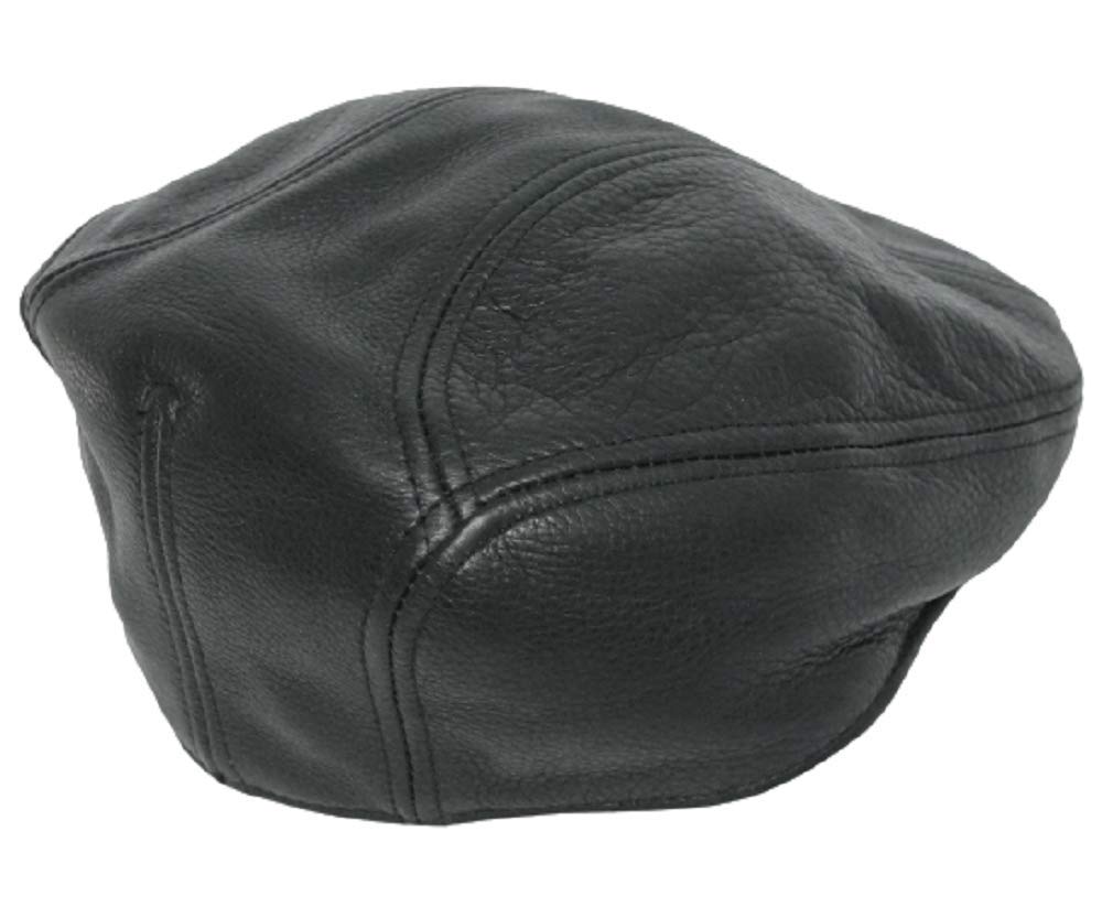[New York Hat] 9250 Lamba 1900 Lamba Hunting Leather Cowhide (Black, LXL)