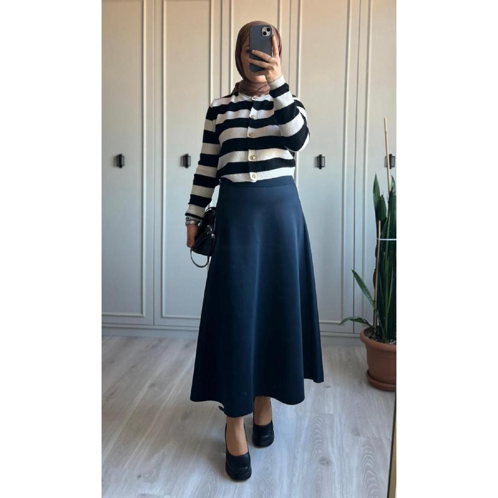 Fusta evazată Sukuba Puff Hijab