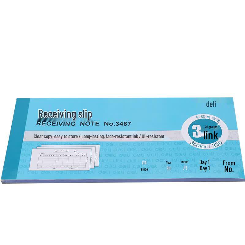 Deli 3487 Three-Part Carbonless Receipt Forms
