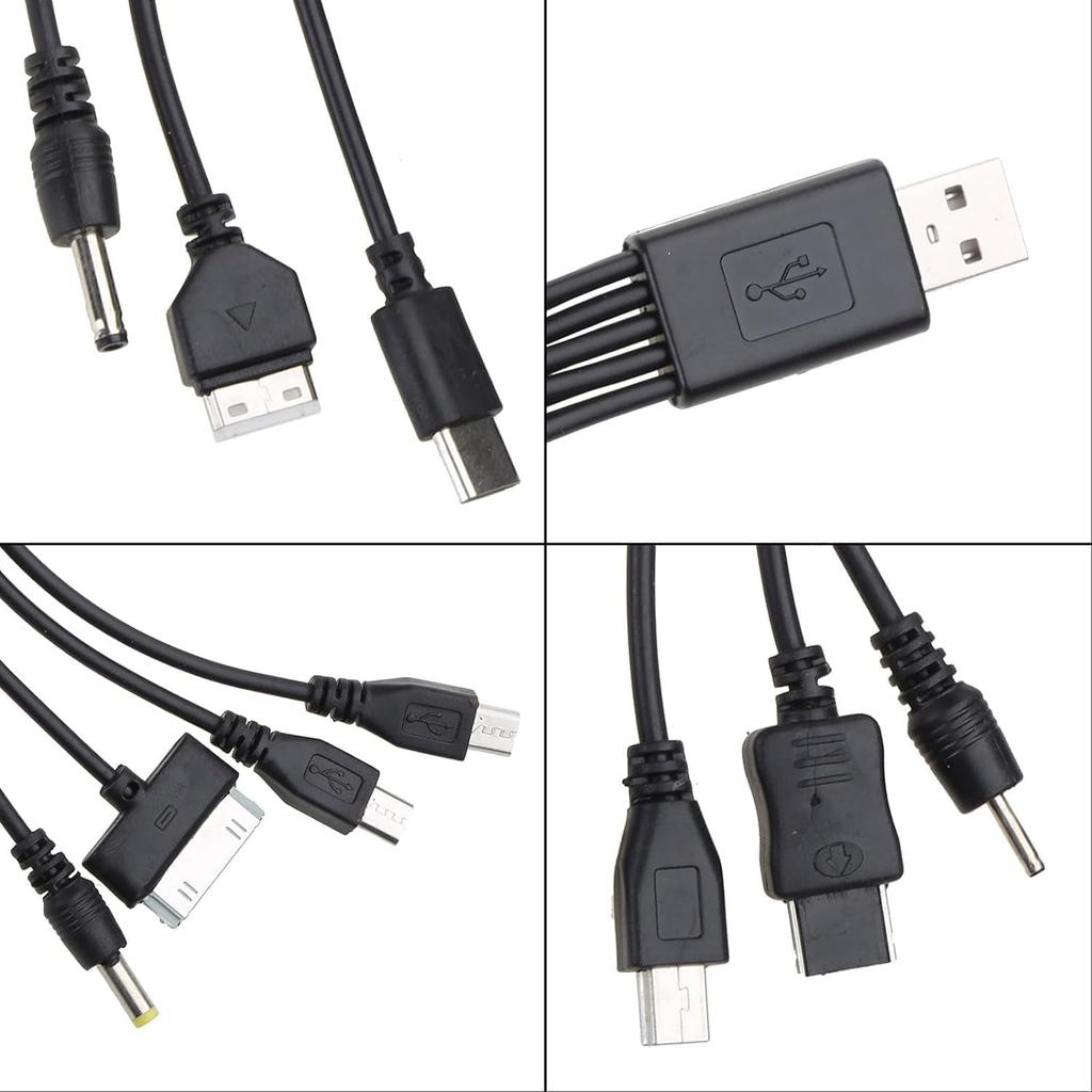 USB 1 to 10 Universal Mobile Phone Charging Cable Multifunctional Round Head Charging Cable Power Cord Small Appliance Charging Cable Desk Lamp