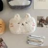 Kids Gift Funny Cat Cartoon Pencil Case Cute Kawaii Stationery Storage Bag Fluffy Large Capacity Cat Stationer Bag Student Use