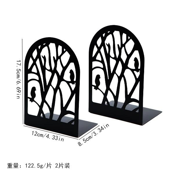 Shelves Decorative 1 Pairs,Tree Metal Bookends, Book Holder for Shelf,Unique Book Stoppers for Shelves,Home Decorative Book Ends