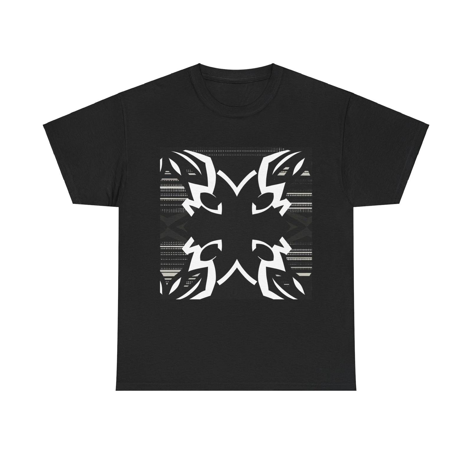 Unisex Adult T Shirt Navajo-Inspired Monochrome Art Deco Print Native Black Tee S