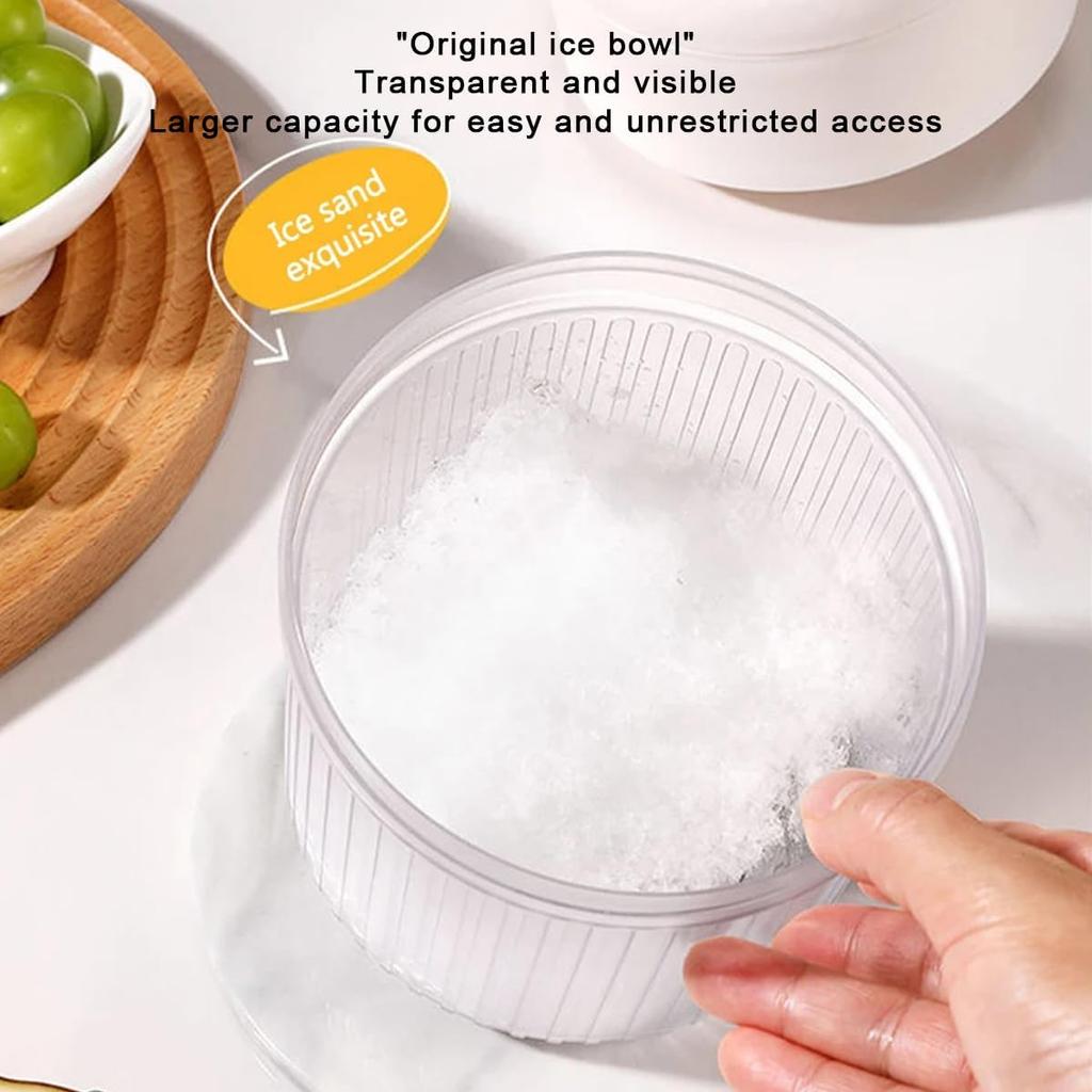 Shaved Ice Machine Plastic Portable Ice Crusher Ice Shaver with 2pcs Ice Cube Trays