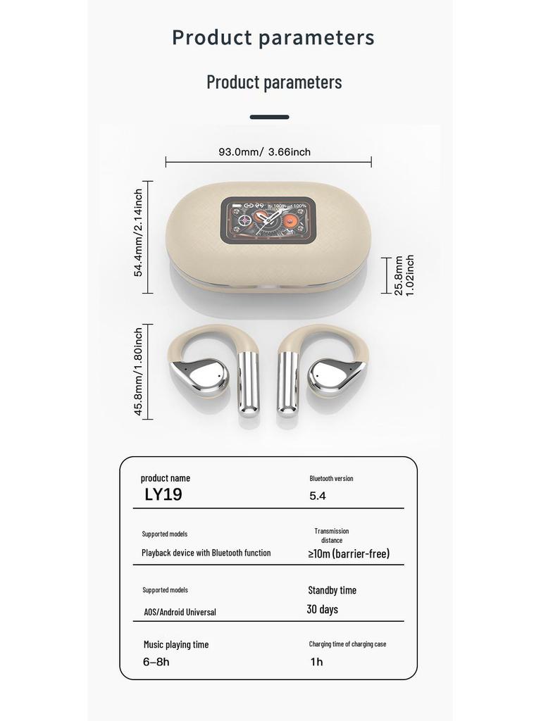 Wireless Bluetooth Sports Earbuds 2025: New Clip-on, Air & Bone Conduction, Non-In-Ear Model for Running