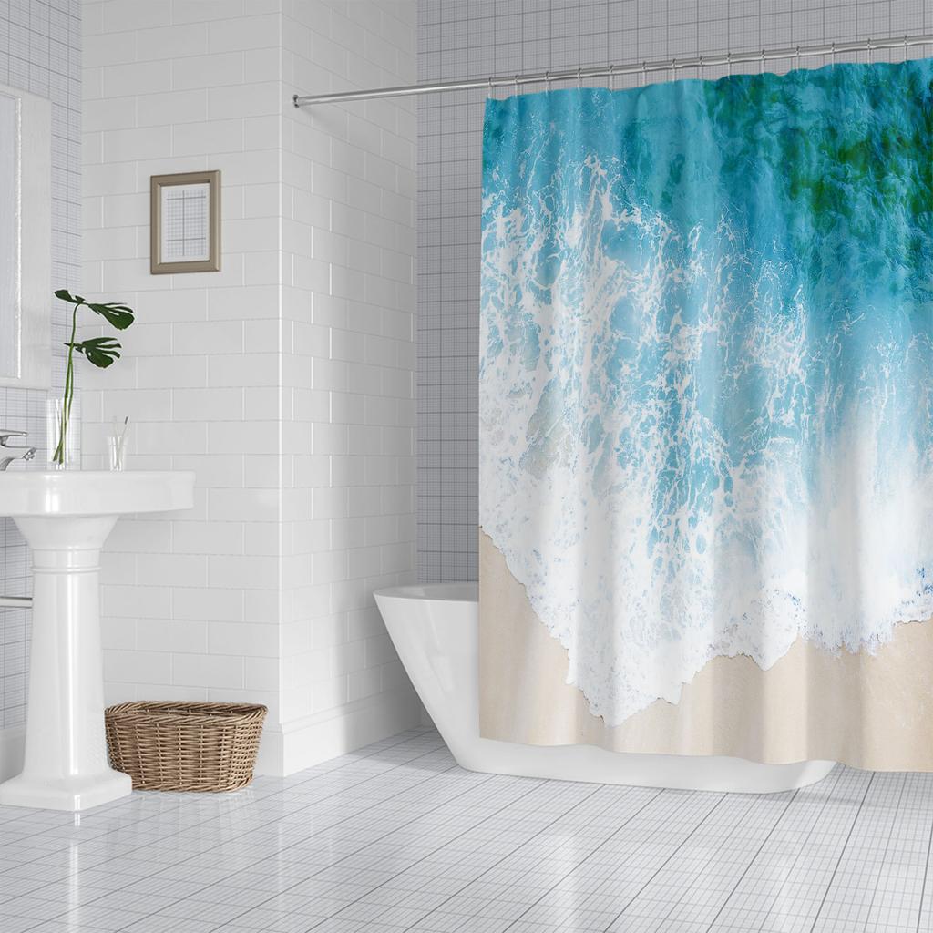 JINRUN Bathroom Thickened Waterproof Curtain Mildew Proof Shower Curtain Shower Partition Curtain Shower Curtain Bathroom Curtain Free Perforation