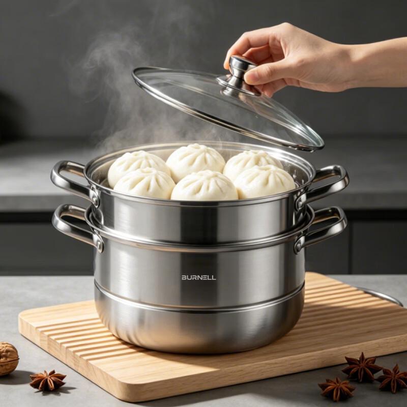 BURNELL 28cm Multi-purpose Stainless Steel Steamer Pot 28cm