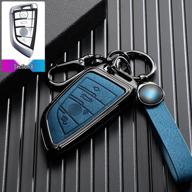 BMW Car Key Case for 7 Series, 5 Series, 3 Series, X1, X2, X3, X5, X6, and 530Li.