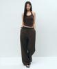 MUSINSA STANDARD WOMAN Women'S Rn Wide Elastic Waist Pants [Dark Brown]