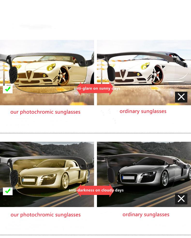 Photochromic Sunglasses Men Women Polarized Driving Chameleon Glasses Male Female Sun Glasses Day Night Vision Driver Goggles