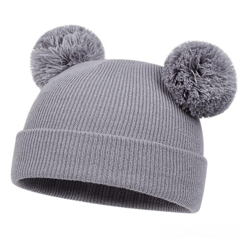 Toddler Baby Winter Autumn Knitted Hat Solid Color Cute Cap