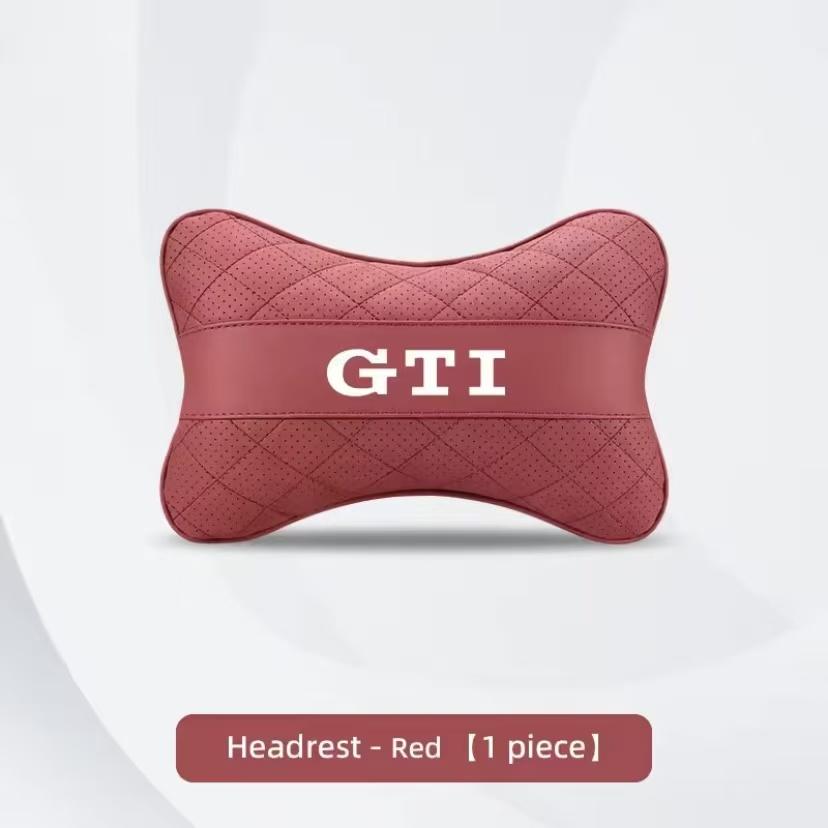Car Seat Head Support Cushion Lumbar Pillow Interior Accessories For VW GTI Polo Golf Passat Tiguan Arteon CC Taigo T-ROC HubCap