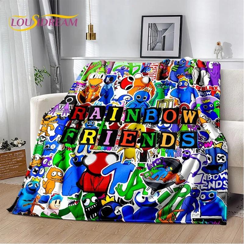 Game R-Rainbow Friends Cartoon Soft Flannel Blanket for Beds Bedroom Sofa Picnic ,Throw Blanket for Cover Outdoors Leisure Gift