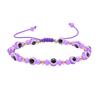Evil Eye Crystal Beads Bracelet, Handmade String Adjustable Wristband, Amulet Protection Good Luck Bracelet For Women