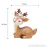 Natural Resin Sika Deer Ornaments Mini Cartoon Animal Crafts Cute Miniature Car Home Decorations