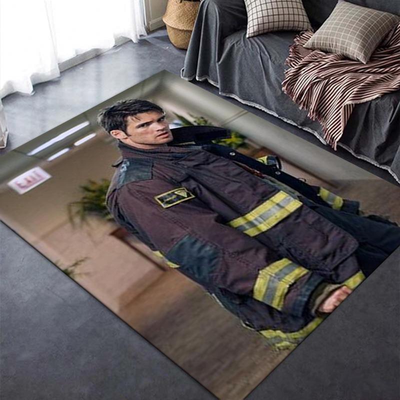 2025 New Chicago Fire Carpet Rug for Living Room Bedroom Home Sofa Decoration,Kids Play Non-slip Floor Mat