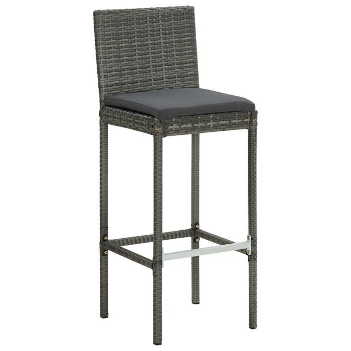 VidaXL Lot de 6 Tabourets de Bar avec Coussins, Repose-pieds de Pub, Chaises de Bistrot, Meubles de Salon Salle de Séjour, 362579