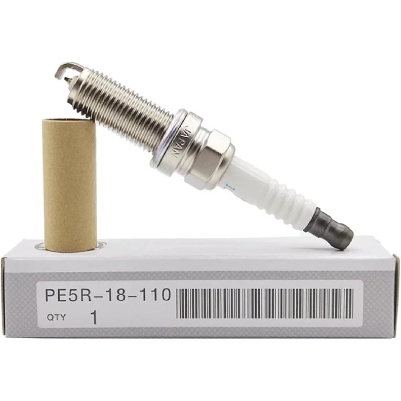 Spark Plugs 4PCS PE5R-18-110 PE21-18-110 Iridium Spark Plug Compatible With Mazda 3 6 CX-3 CX-5 MX-5 2.0/2.5L Miata PE5R18110 ILKAR7L11 94124