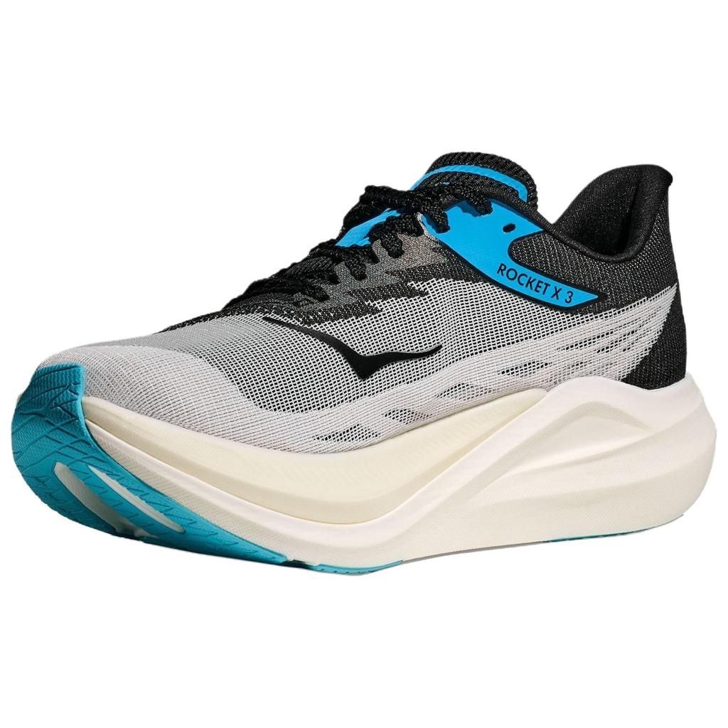 HOKA Rocket X 3 White Black Blue Unisex Sneakers 1168724-WBLC