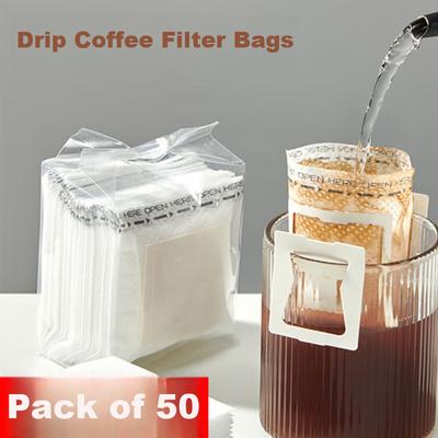 Baijie Hanging Ear Coffee Filter Paper, Portable Drip-Style Pour-Over Filter Cup, Filter Paper Bag, Filter Mesh, Coffee Powder Filter Bag