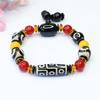 Juan Yu Schwarzer Achat & Neunäugige Dzi-Perle Armband MN3063001