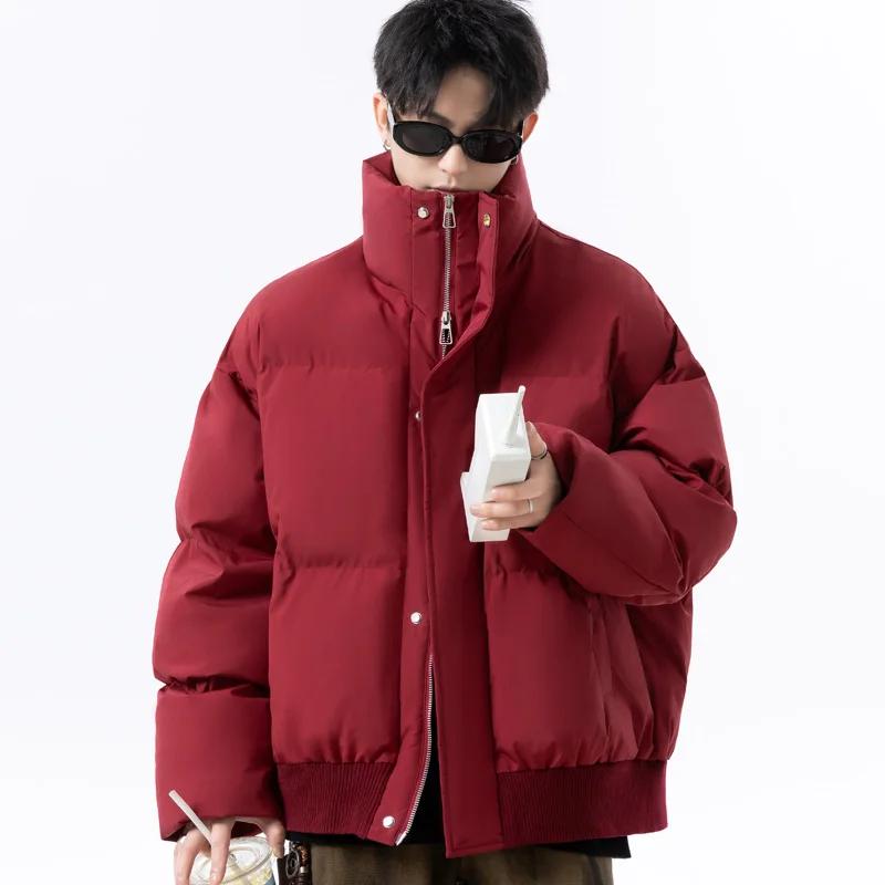 Winter Men Cotton-Padded Jacket Men Parkas Thick Warm Coat Mens Stand Collar Casual Parka Women Fashion New Streetwear Outerwear