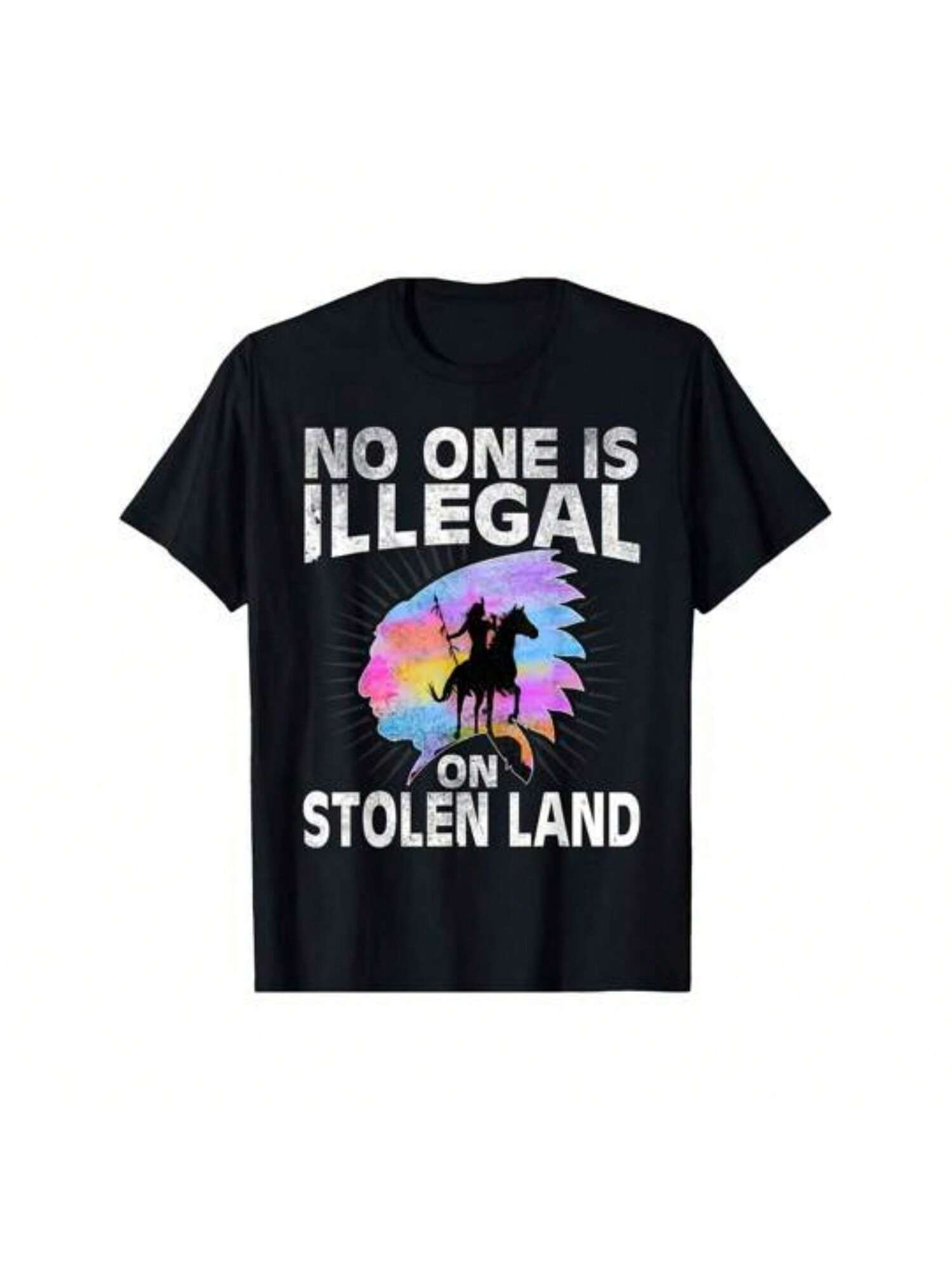 No One Is Illegal Tshirt unisex Wounisex T-Shirt S разноцветный