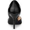 Allegra K Women's Pointy Toe Slip-On Stiletto Heel Pump Sandals, Black, Size 27.5