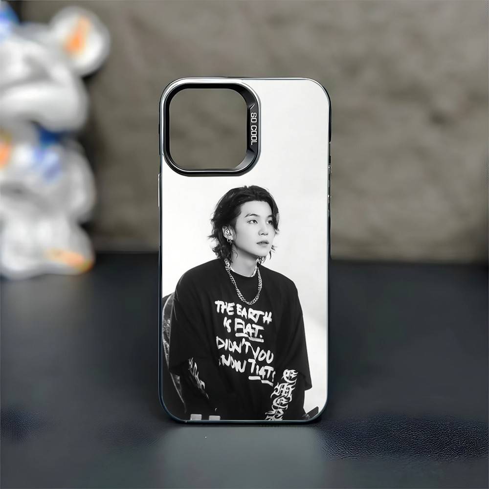 A-Agust D Yoongi S-Suga Phone Case For iPhone17,16,15,14,13,12,11 Plus,Pro Max Black Matte Shockproof Cover