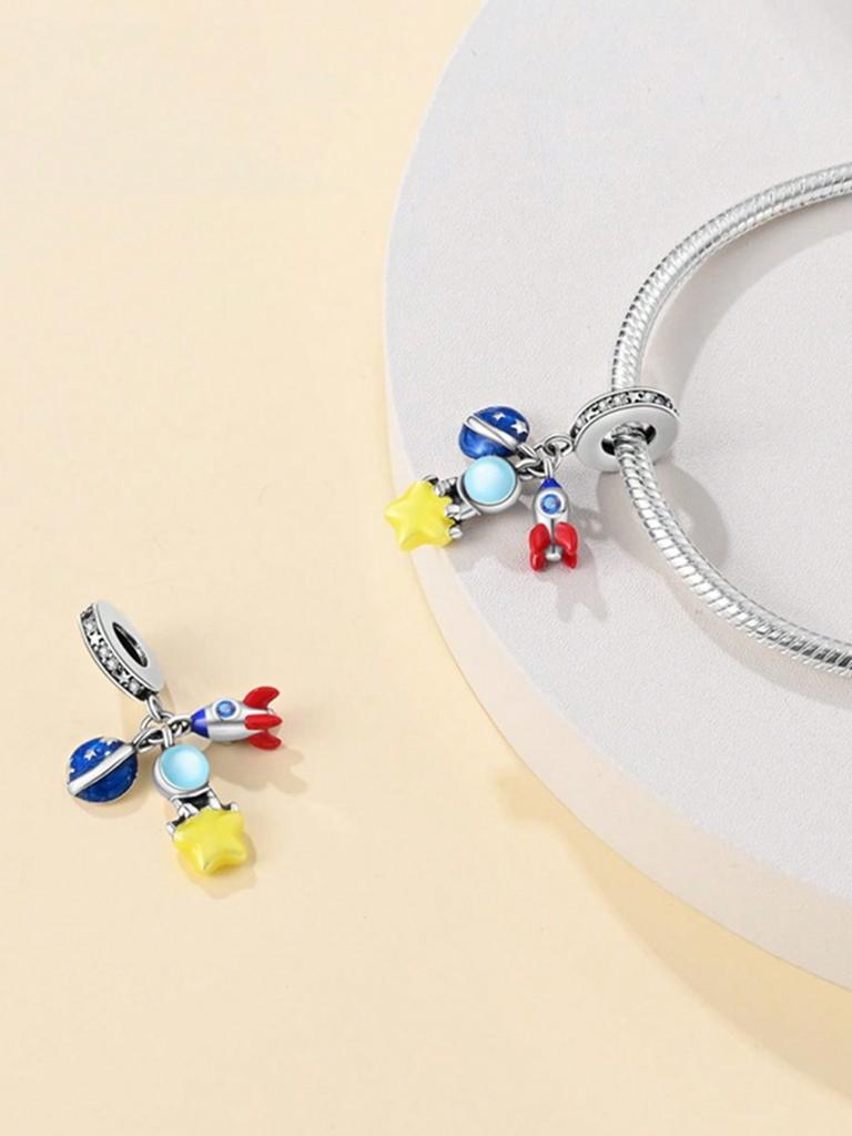 Charms Plata Copper Colors Rose Bag Colored Pencils Beads Charmpendant For Original Bracelet For Women Diy Jewelry Love Gift