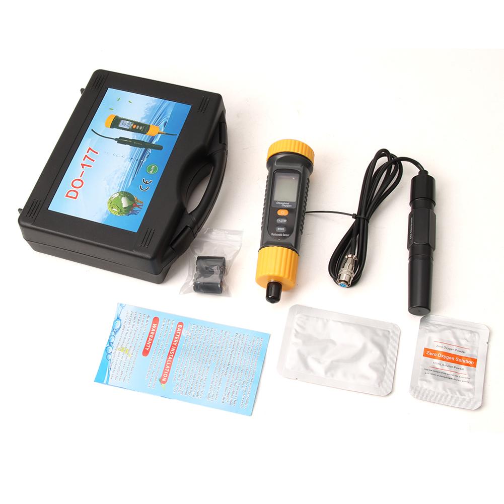 

Portable Dissolved Oxygen Meter DO Tester with Replaceable Probe ATC 0-20mg/L Water Quality Analyzer for Aquaculture Hydroponics No Bluetooth