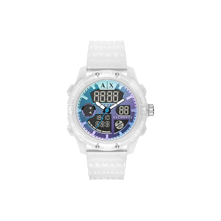 Armani Exchange AE Náramkové hodinky Elektronický strojek Silikonový řemínek Vícebarevný ciferník Pánské hodinky AX2963