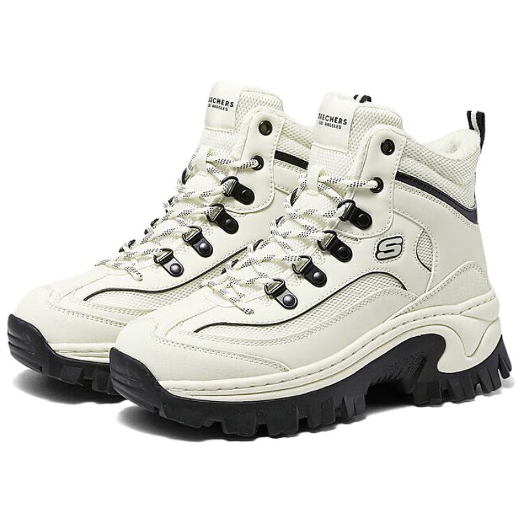Skechers Street Comfortable Versatile High-Top Casual Shoes Women Sneakers White 177236-WBK