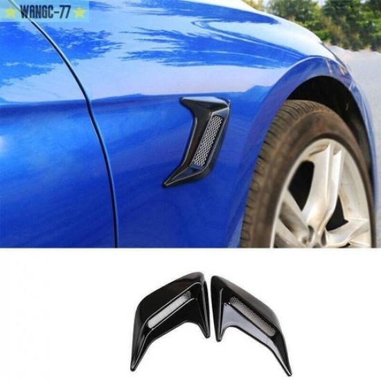 For BMW 5 Series G30 2018- ABS Black Front Side Vent Fender Cover Trim