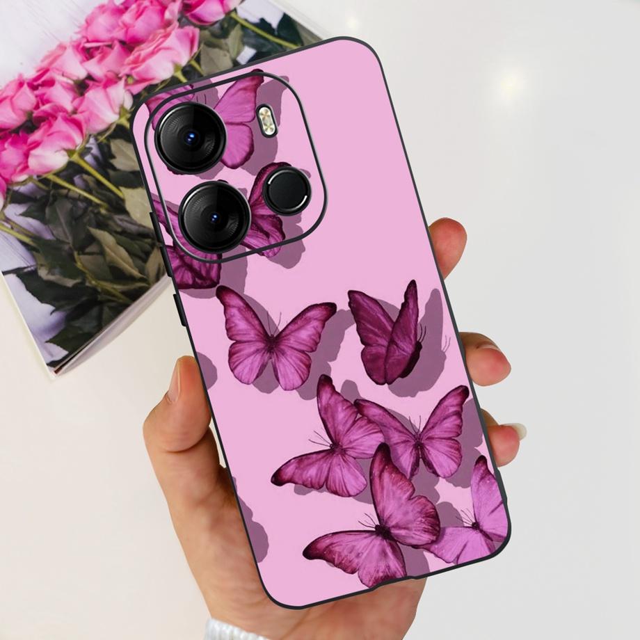 For Tecno Pop 7 BF6 Pop 7 Pro 7PRO BF7 BF7h Case Soft TPU Matte Silicone Bumper Coque Fundas Marble Space Man Dragon Etui Pop7