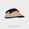UV sunscreen straw hat women's summer cycling anti-ultraviolet sun cover big eaves cover face empty top show face small hat
